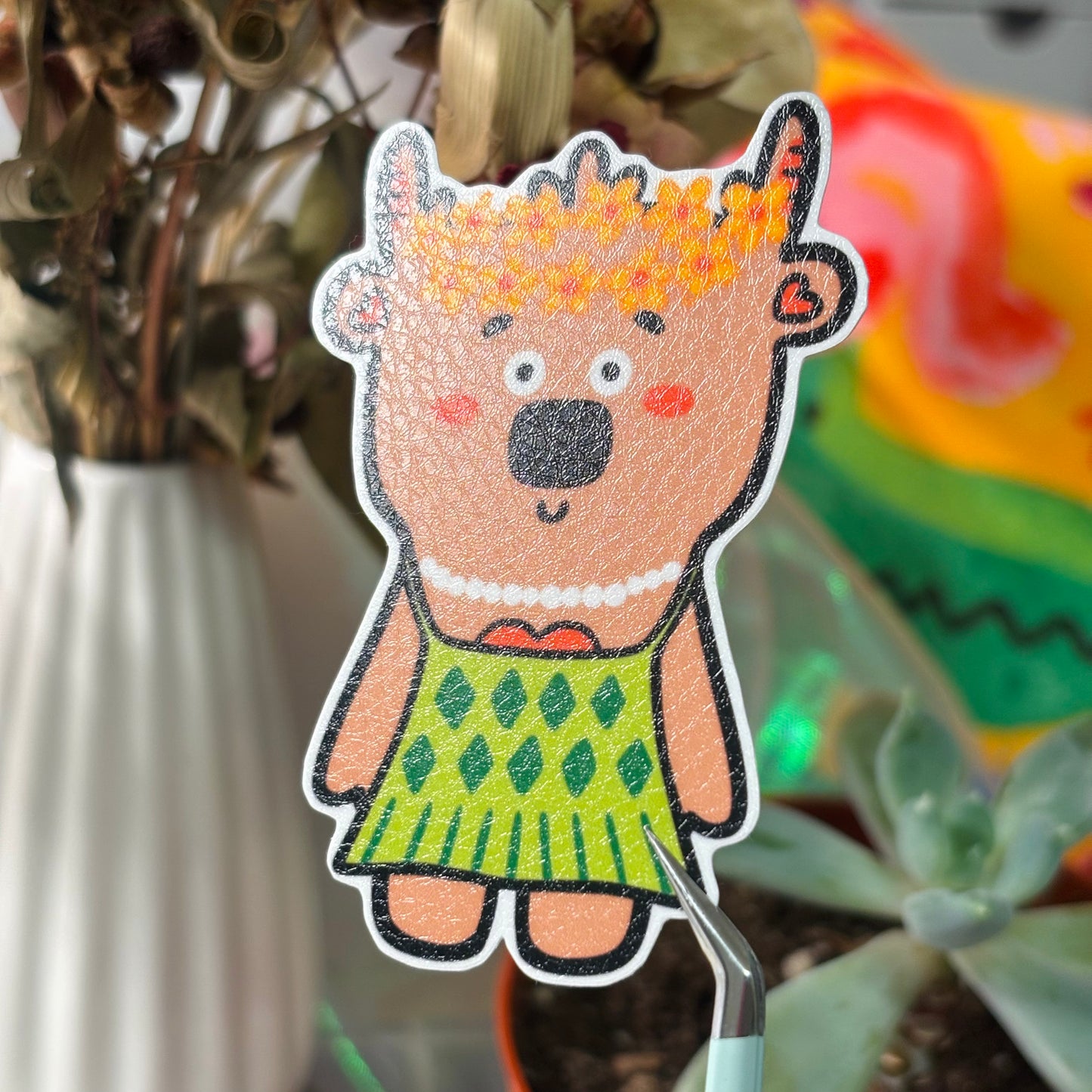 Vancouver Little Beardeer Sticker - Flowers