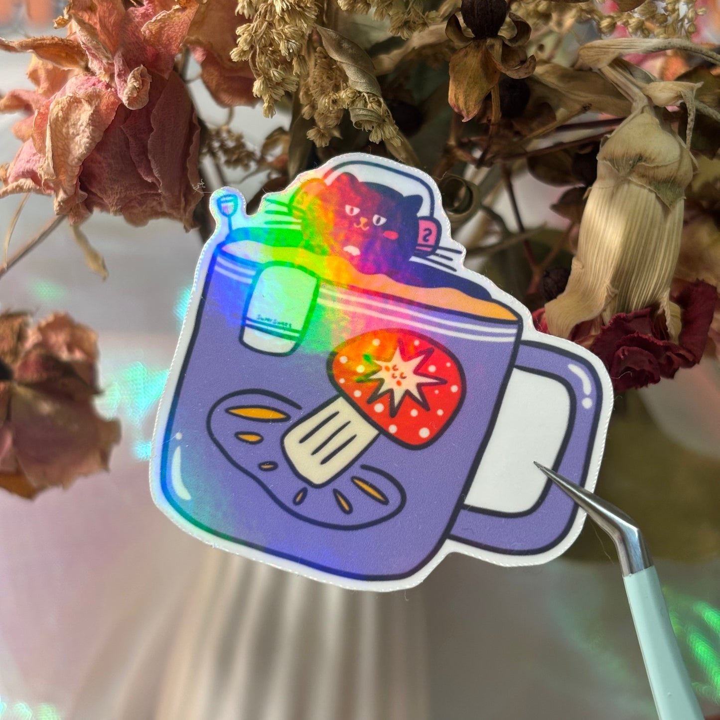 Cup Cat Sticker