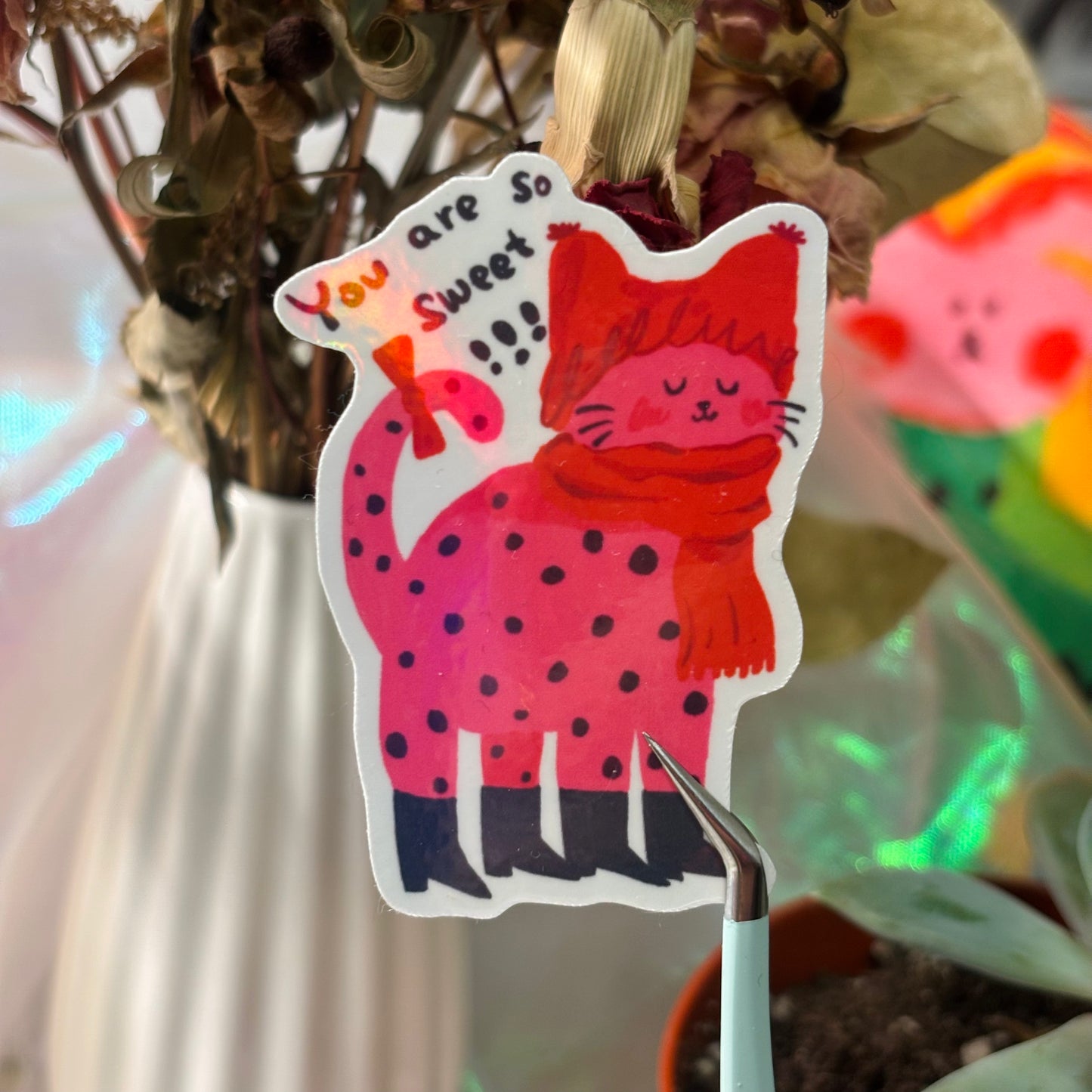 "You are so sweet" Cat Sticker