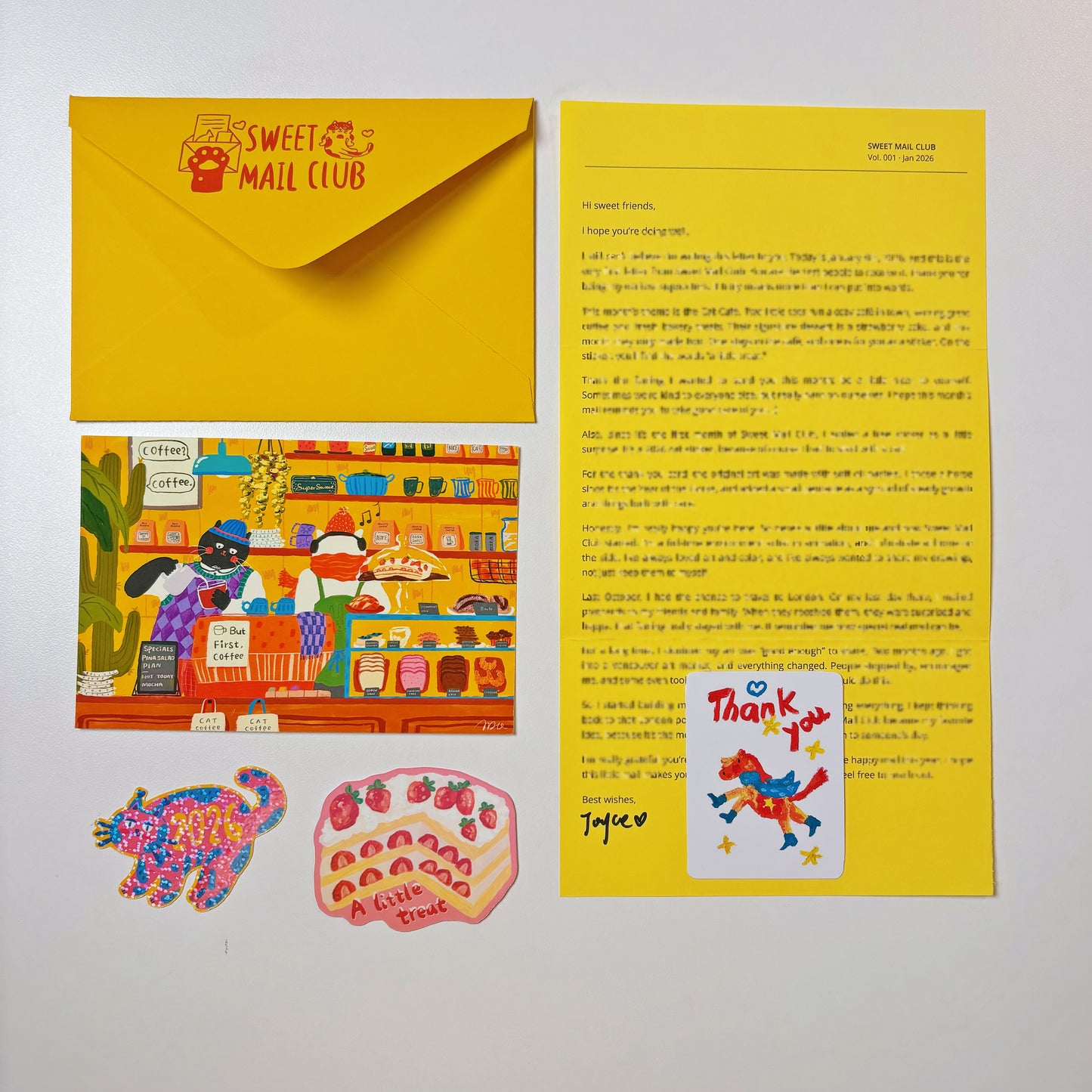 Print Cat Café – January Mail Club