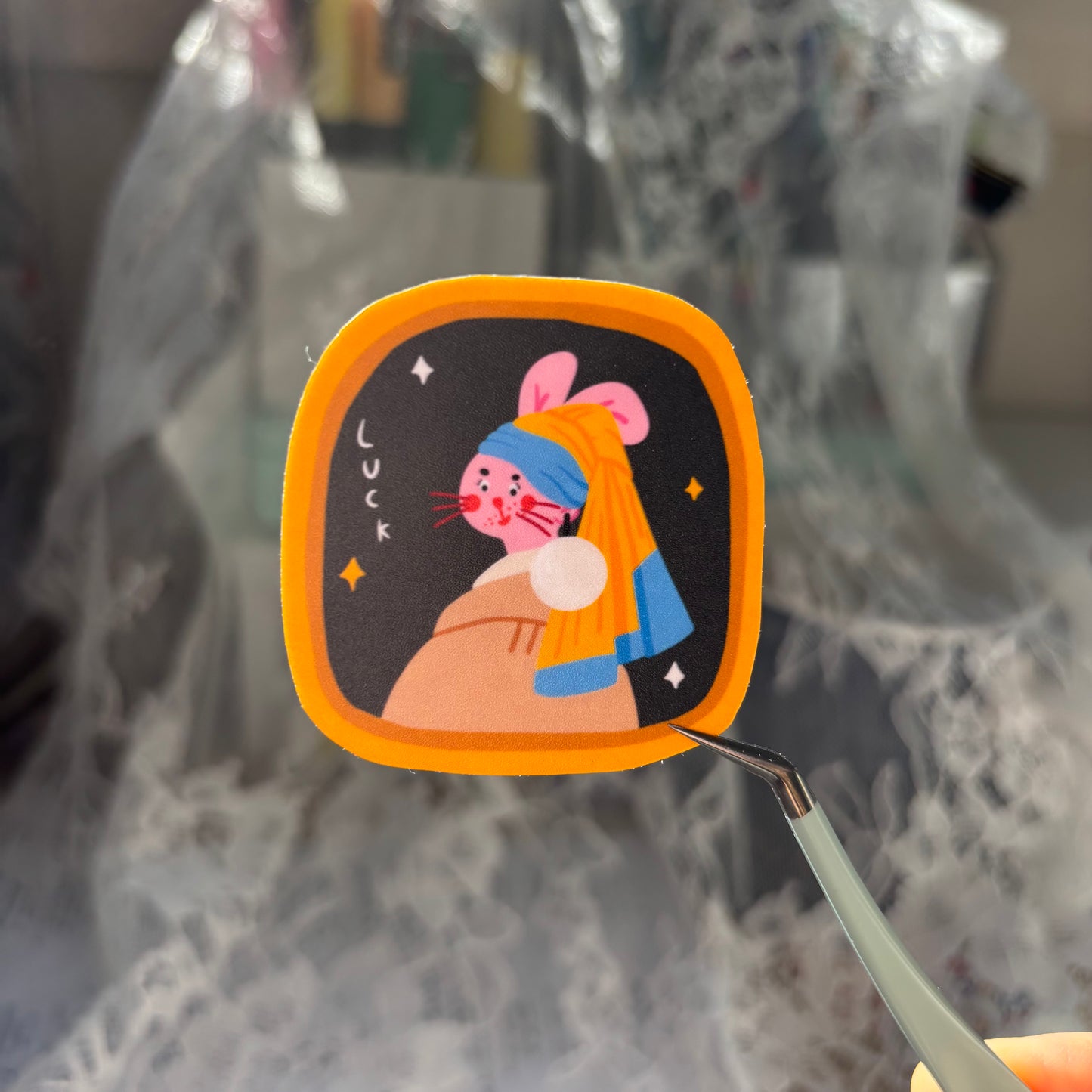 Rabbit With Pearl Earring