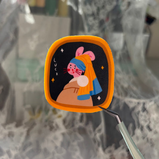 Rabbit With Pearl Earring