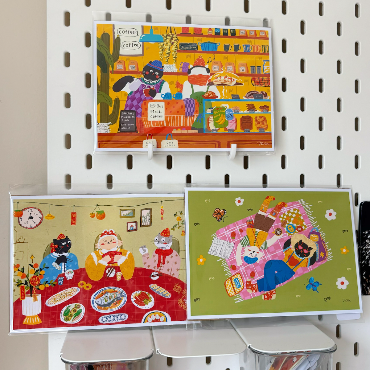 Cat Cafe 5x7 Print