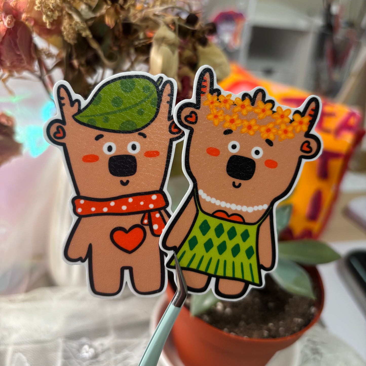 Vancouver Little Beardeer Sticker - Leaves