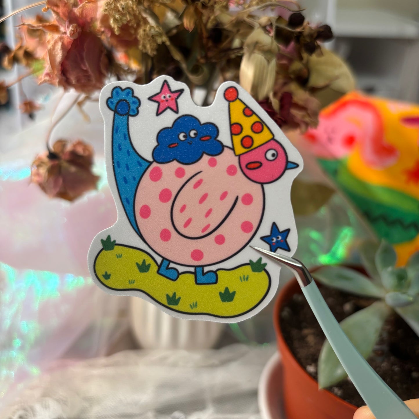 Imagination bird sticker