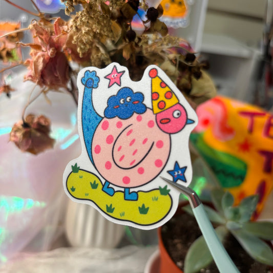 Imagination bird sticker