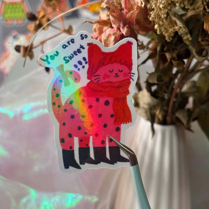 "You are so sweet" cat sticker