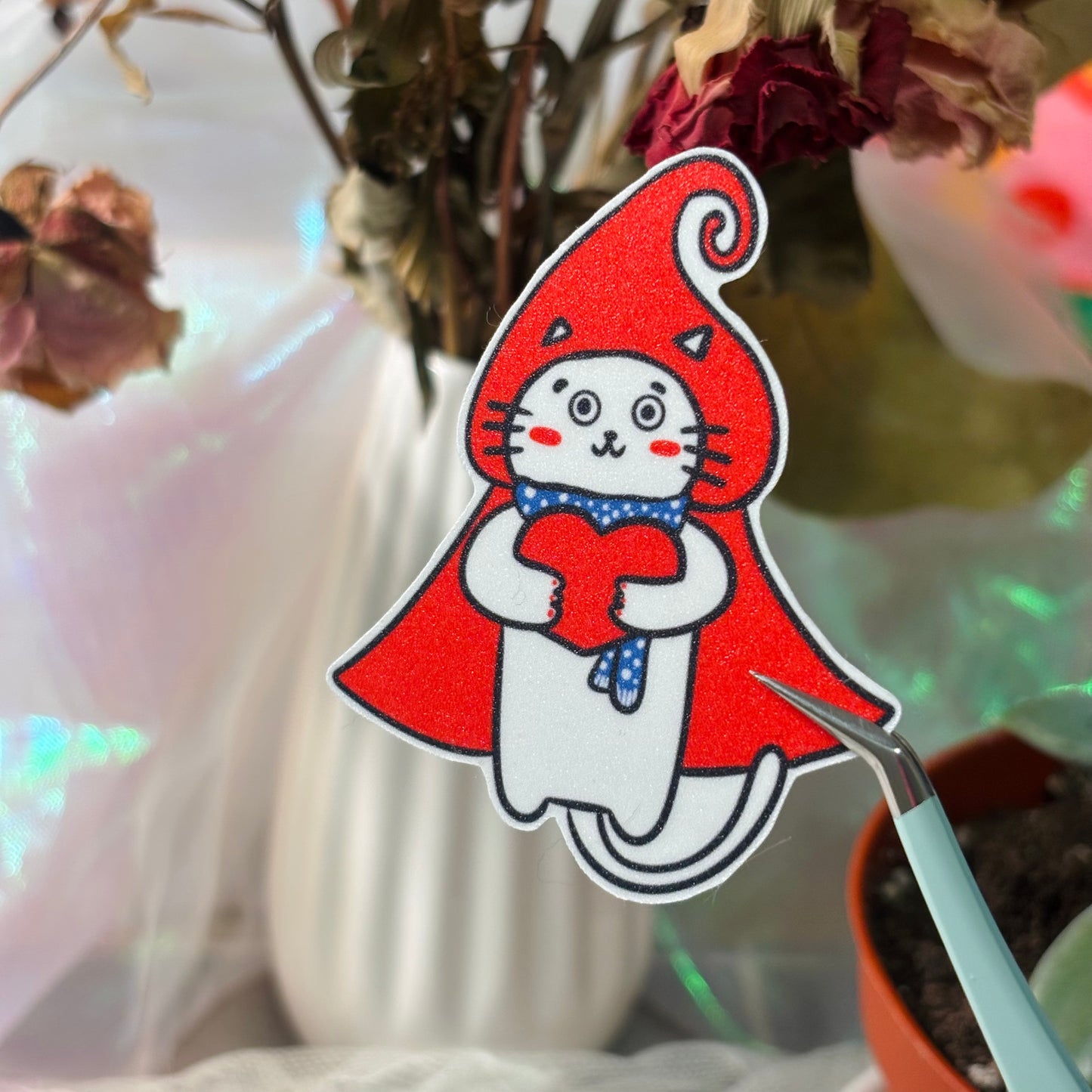 Love-Keeper Cape Kitty Sticker