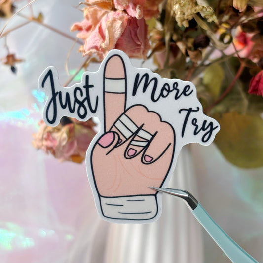 Just one more try - Rock climbing Stickers