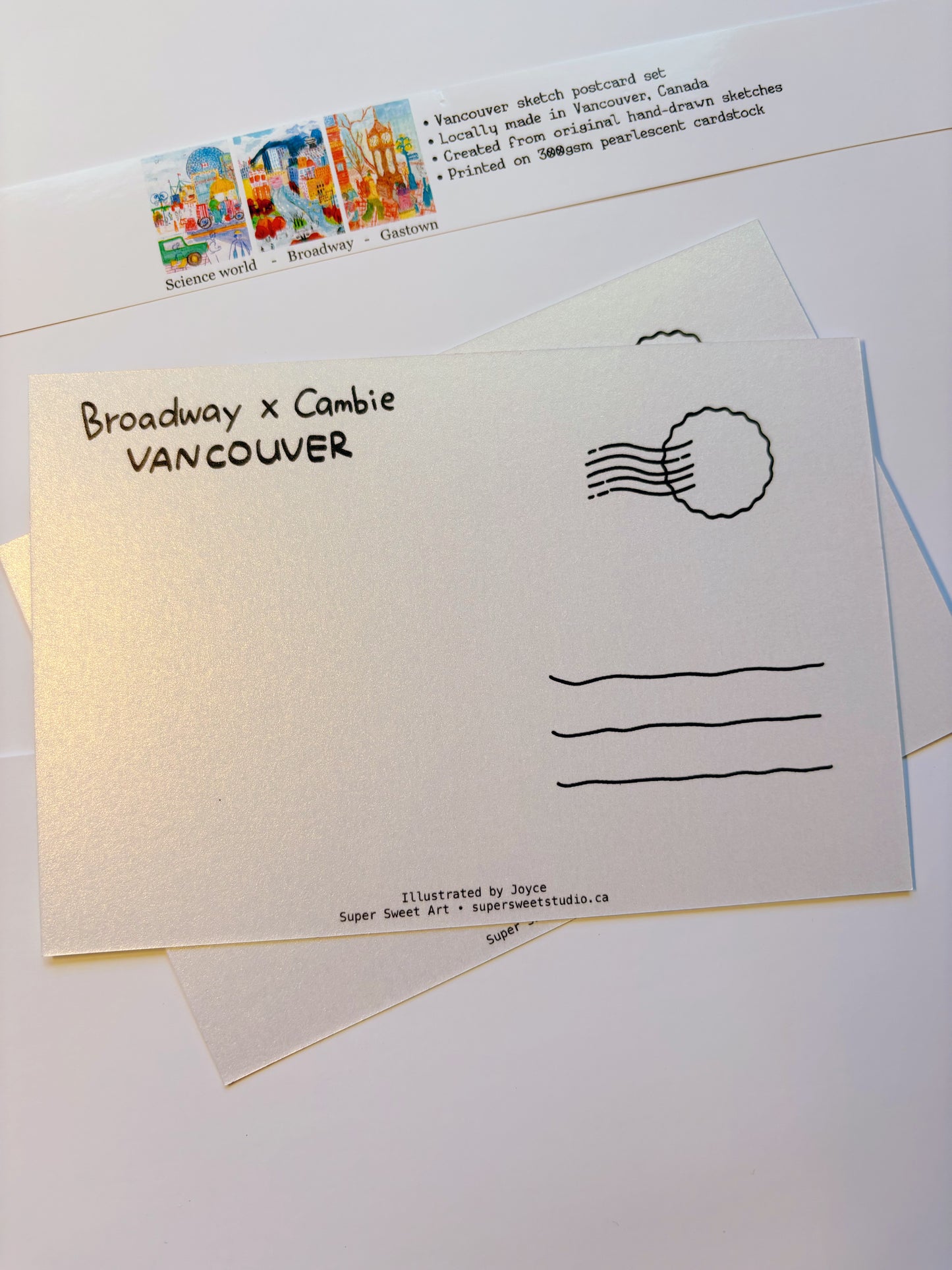 Vancouver Postcard Set - pearlescent cardstock