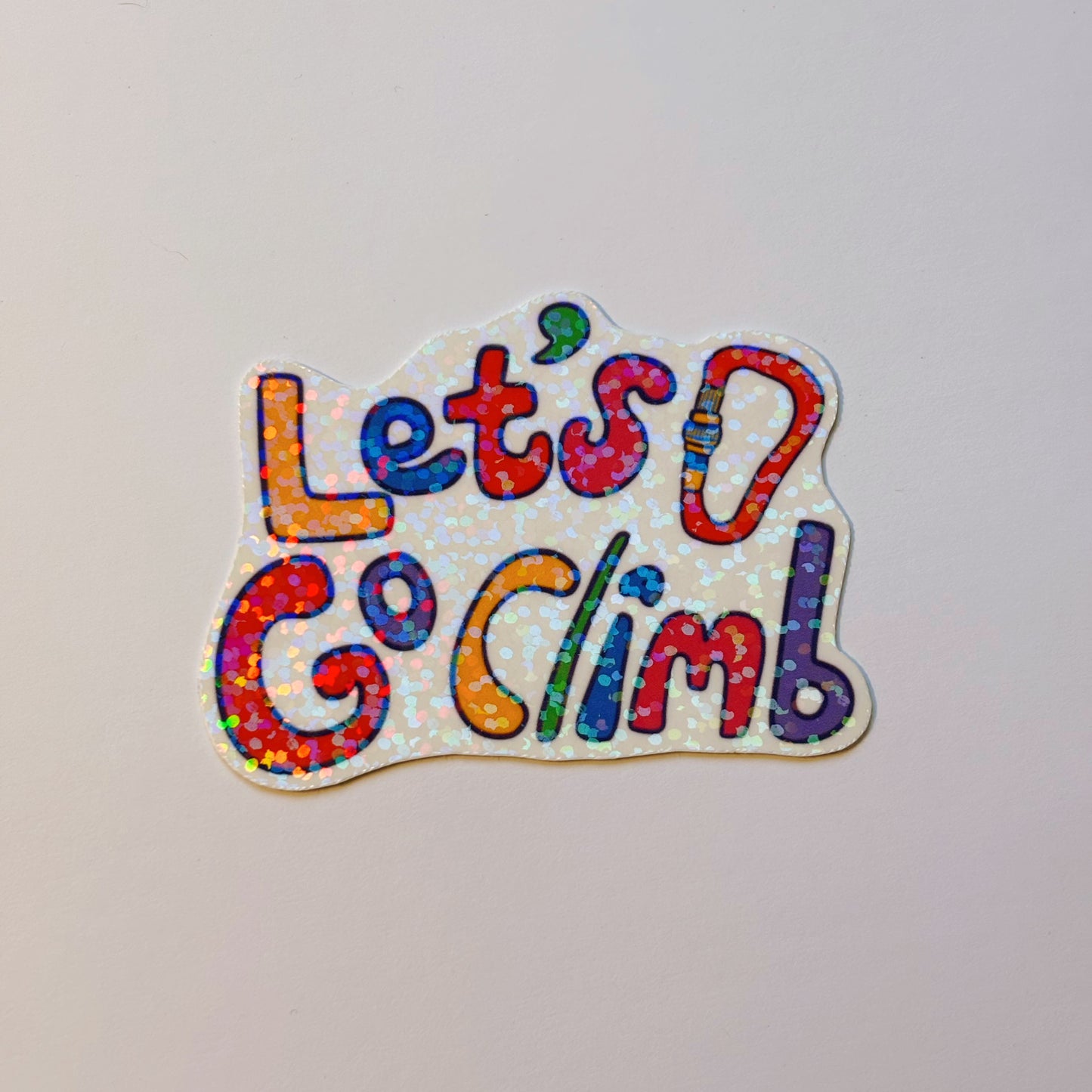Rock Climbing Sticker - Let's go climb