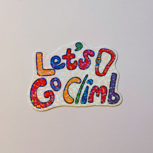 Rock Climbing Sticker - Let's go climb