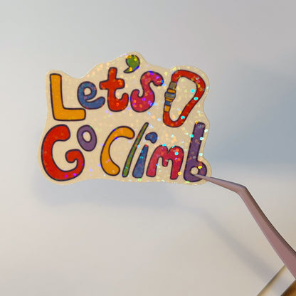 Rock Climbing Sticker - Let's go climb