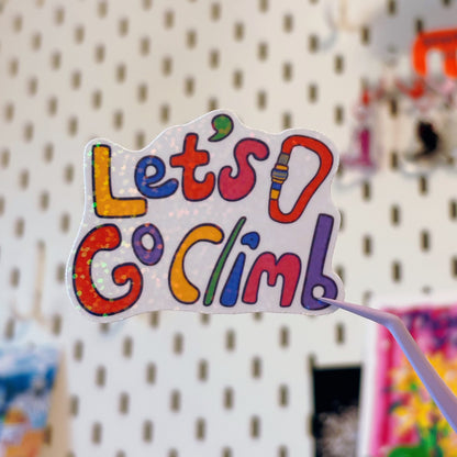Rock Climbing Sticker - Let's go climb