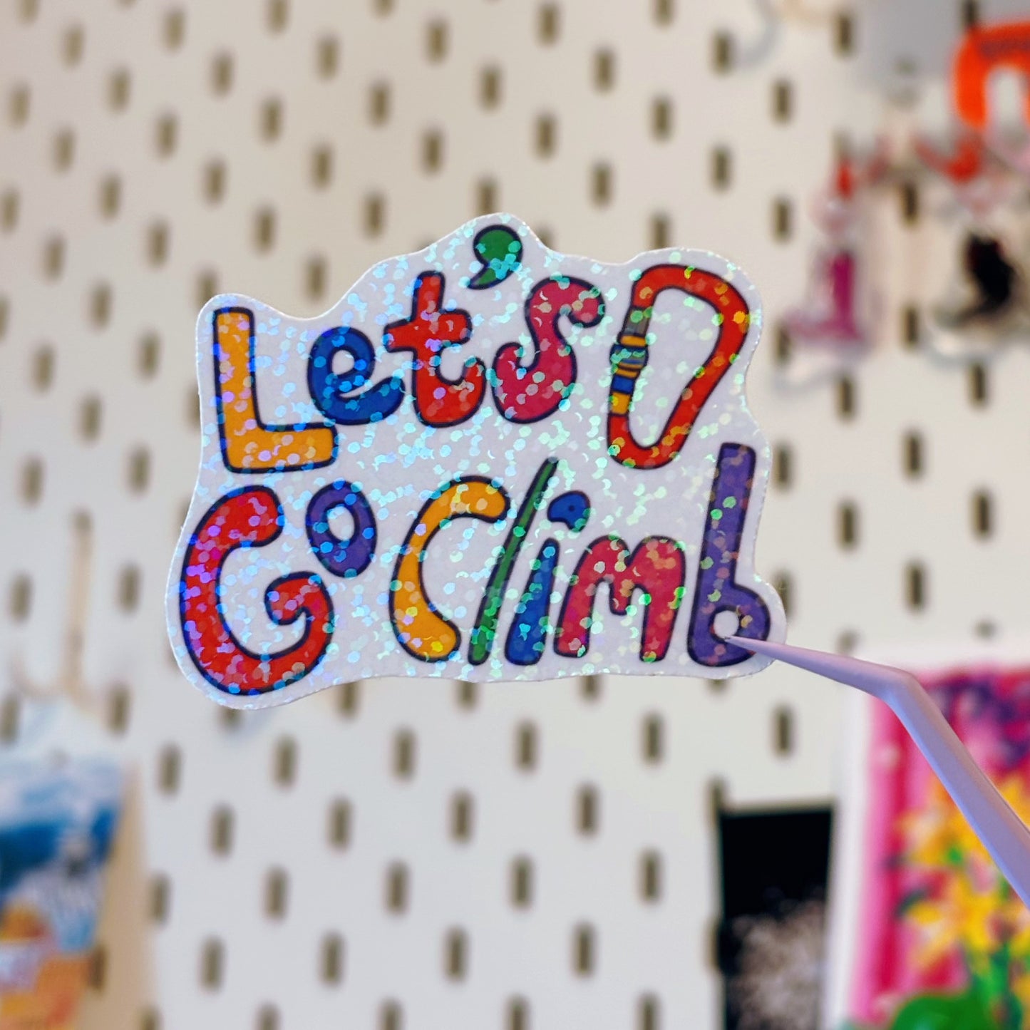 Rock Climbing Sticker - Let's go climb