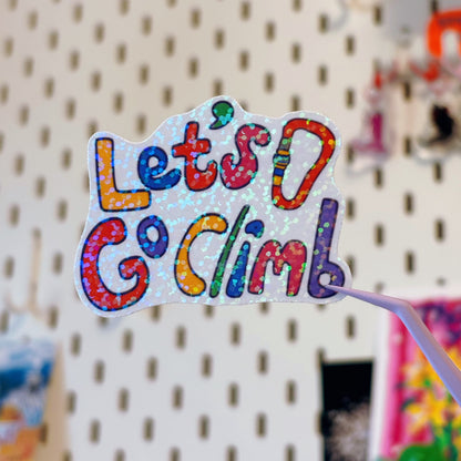 Rock Climbing Sticker - Let's go climb