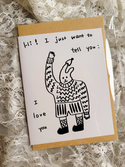 Greeting Card “I love you” Rabbit