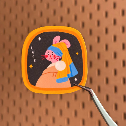 Rabbit With Pearl Earring
