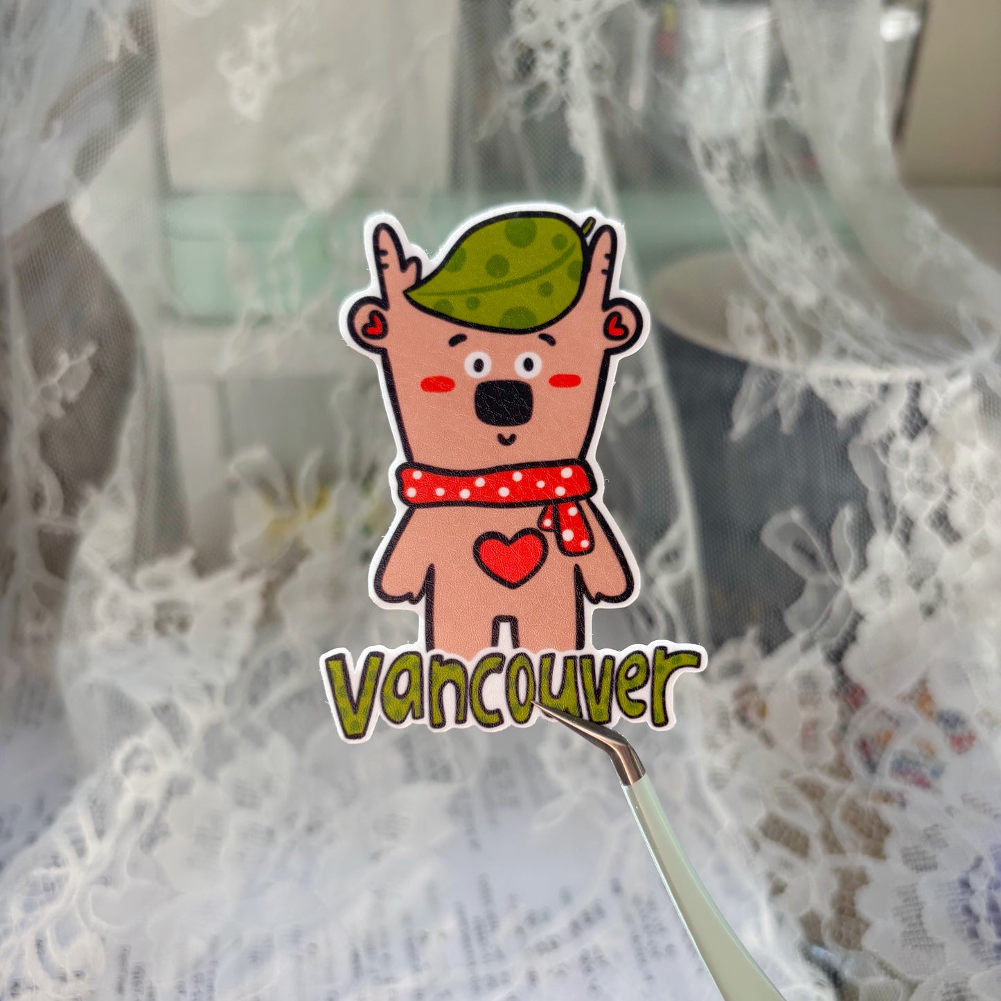 Vancouver Little Beardeer Sticker - Leaves