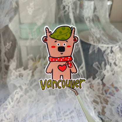 Vancouver Little Beardeer Sticker - Leaves