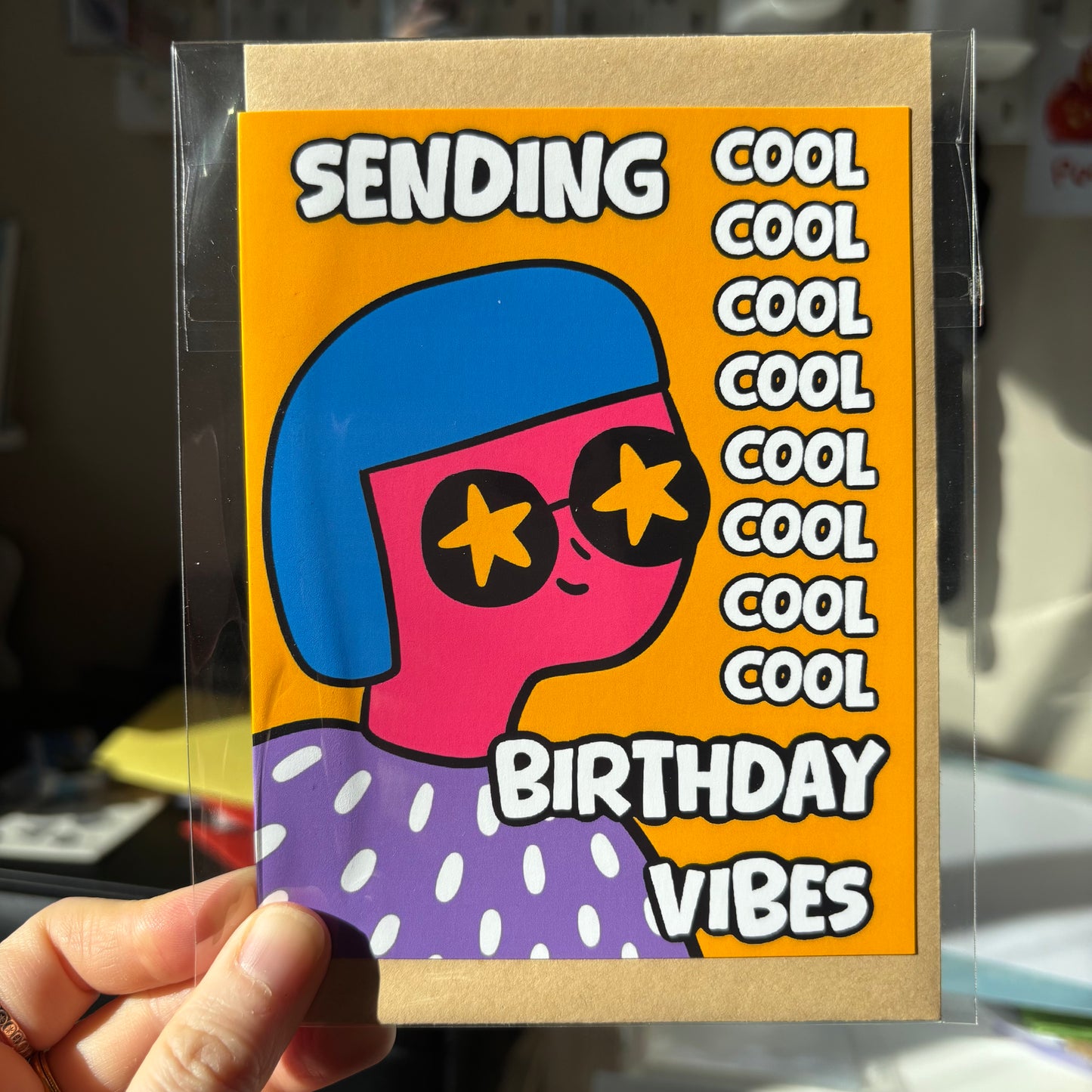 Greeting Card - Happy Birthday sending cool birthday vibes