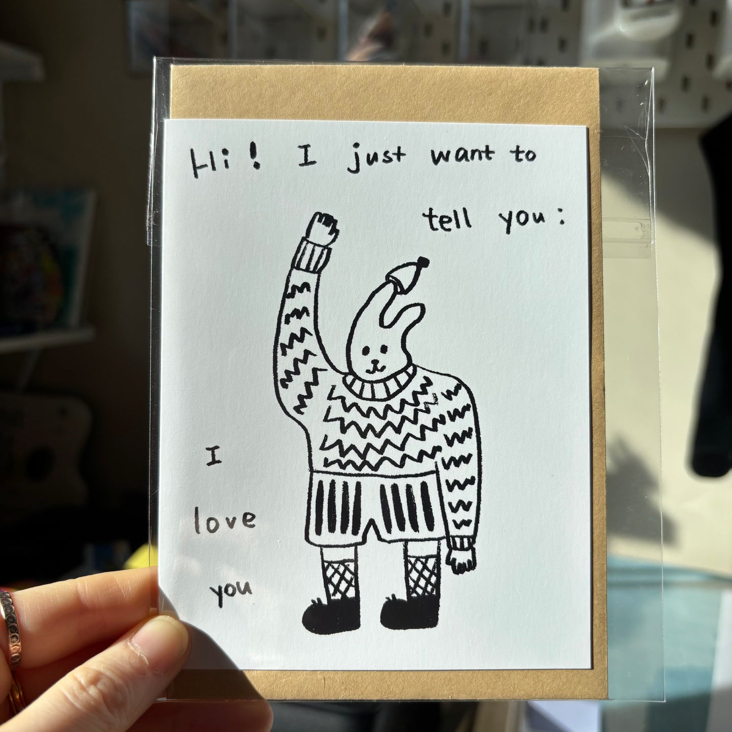 Greeting Card “I love you” Rabbit