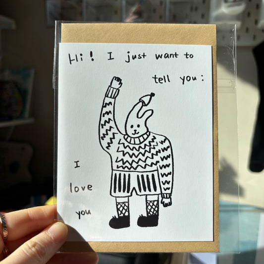 Greeting Card “I love you” Rabbit
