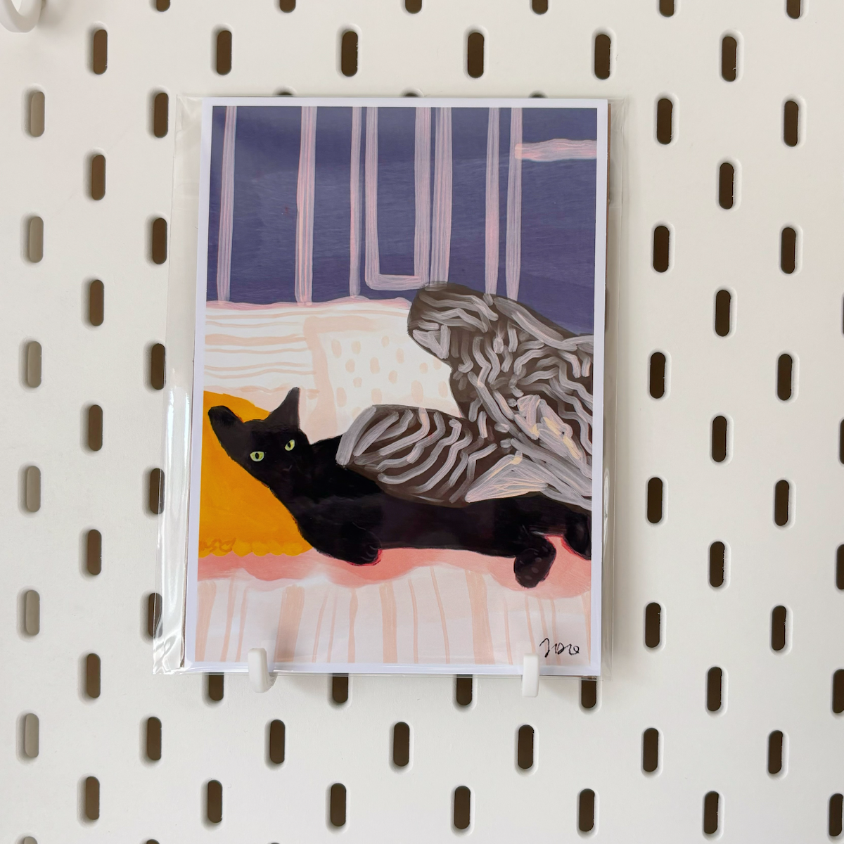 Black Cat Relax on the Sofa 5x7 Print
