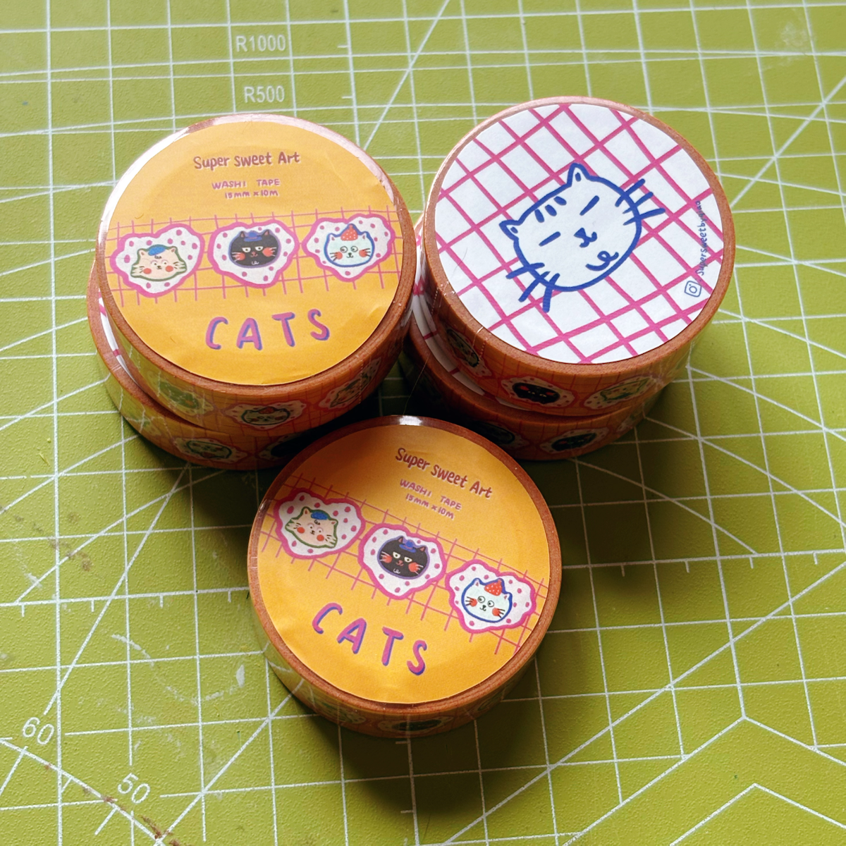Cats Washi Tape - 15mm x 10m