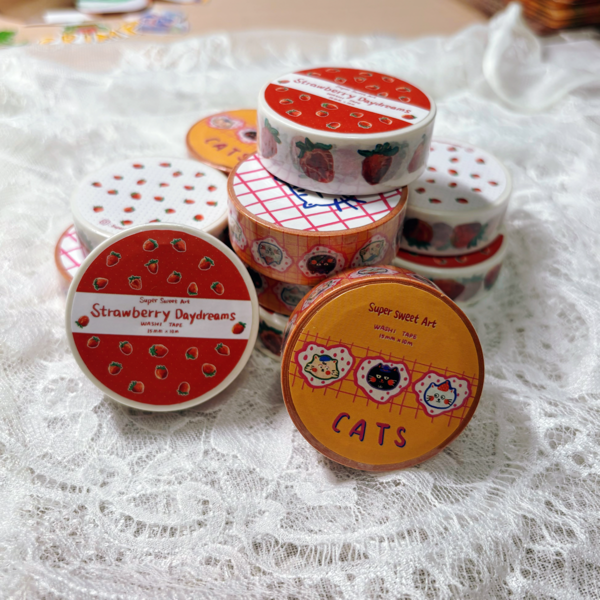 Cats Washi Tape - 15mm x 10m
