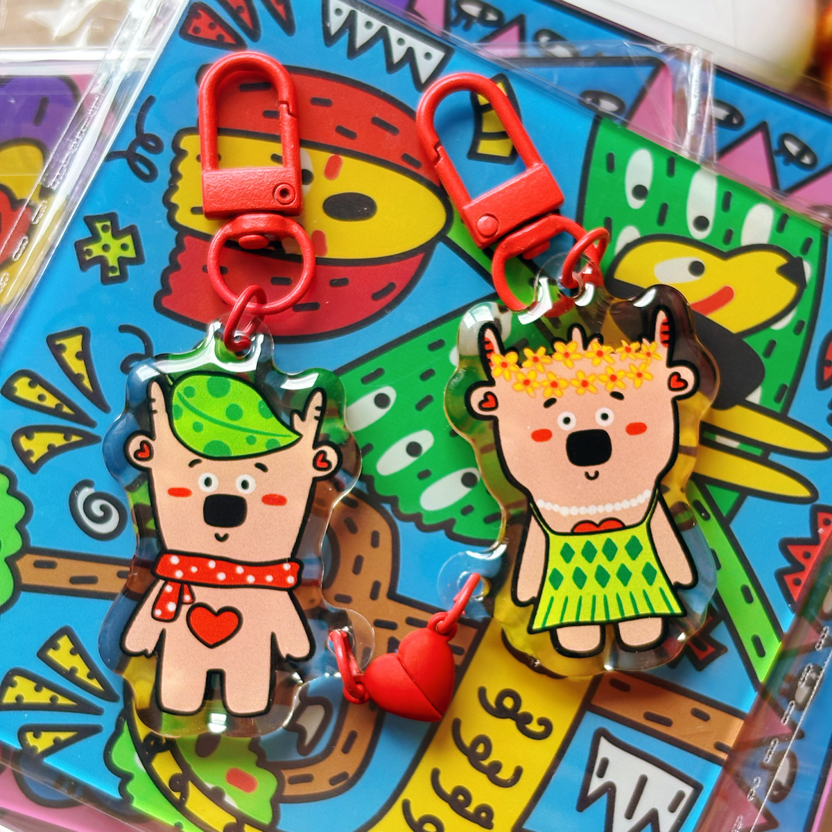 Bear & Deer Keychain