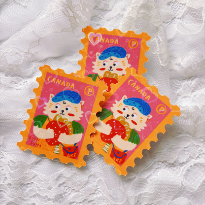 Peach Portrait Sticker - April Mail Club