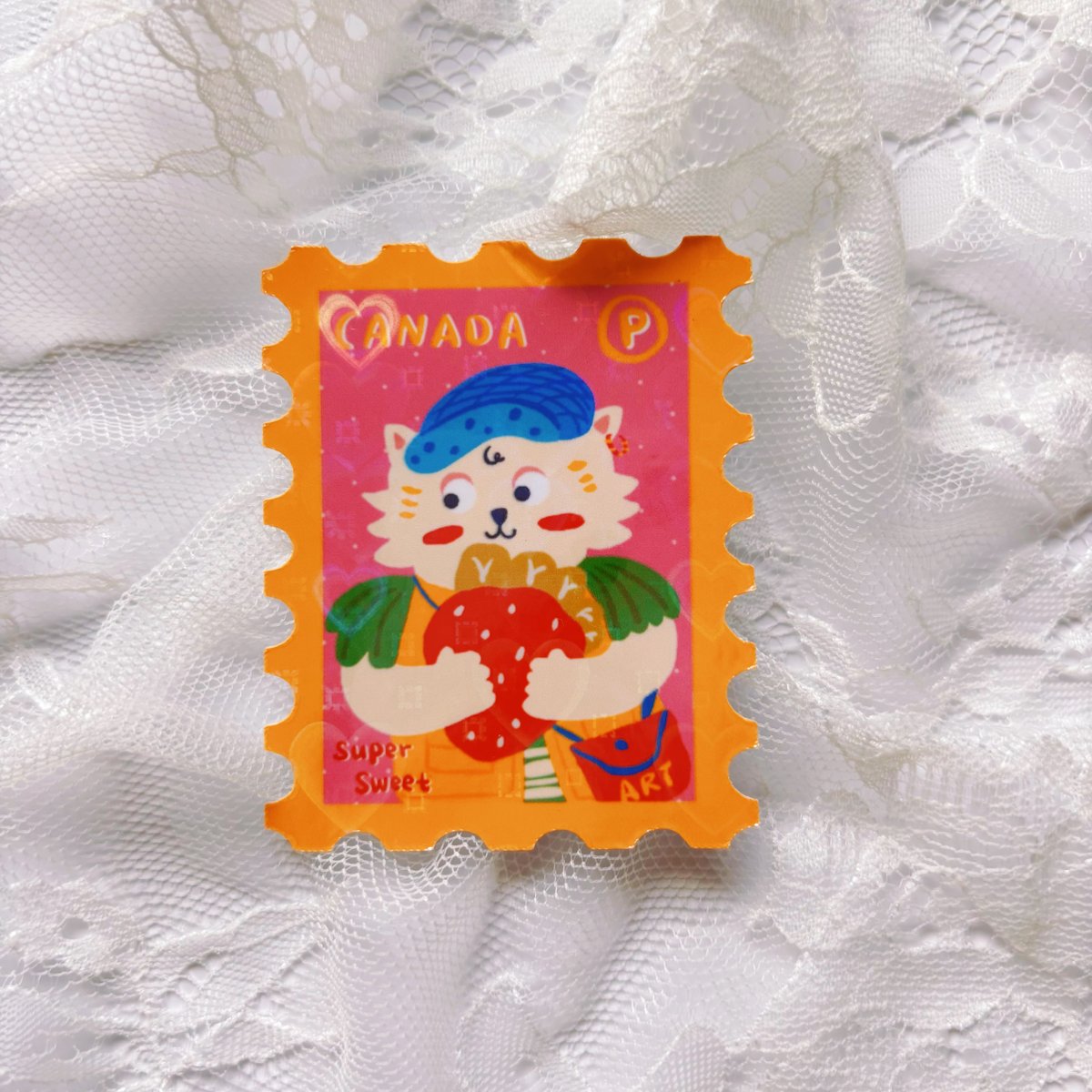 Peach Portrait Sticker - April Mail Club