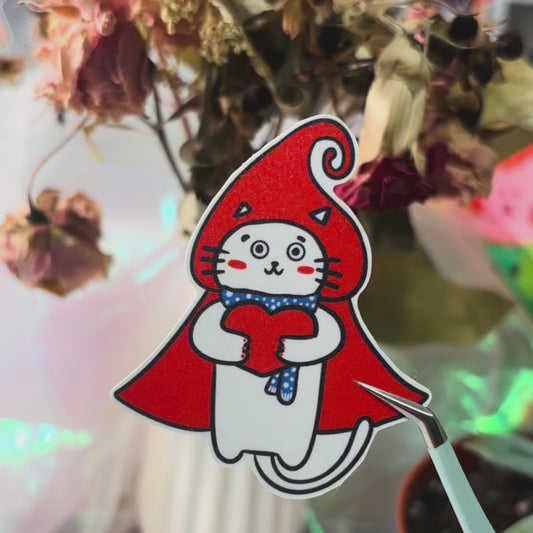 Love-Keeper Cape Kitty Sticker