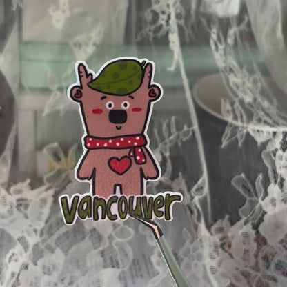 Vancouver Little Beardeer Sticker - Leaves