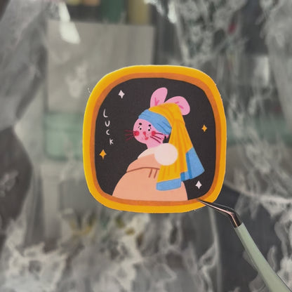 Rabbit With Pearl Earring