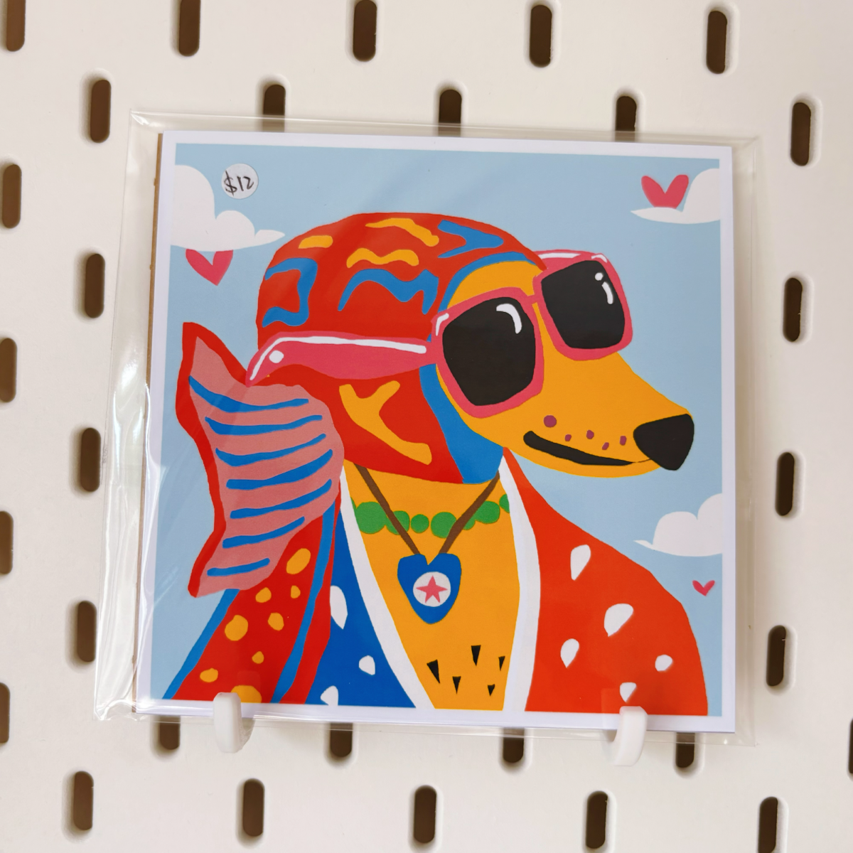 Rainbow Dog 5x5 Print