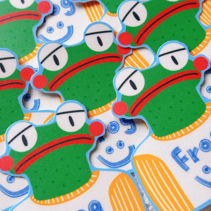 Sad Frog Sticker