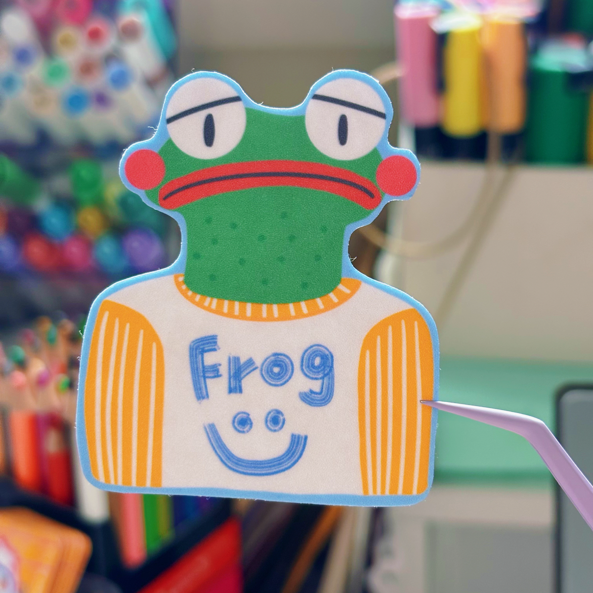Sad Frog Sticker
