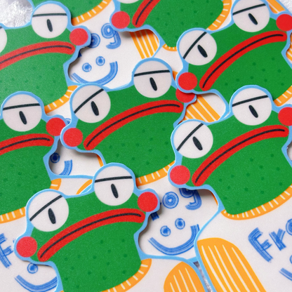 Sad Frog Sticker