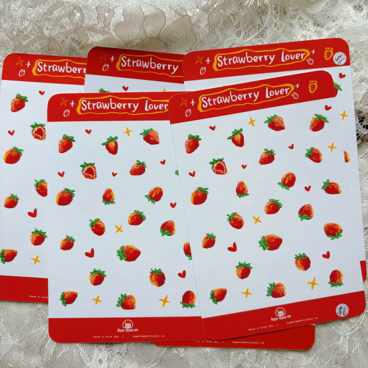 Strawberry Lover Sticker Sheet