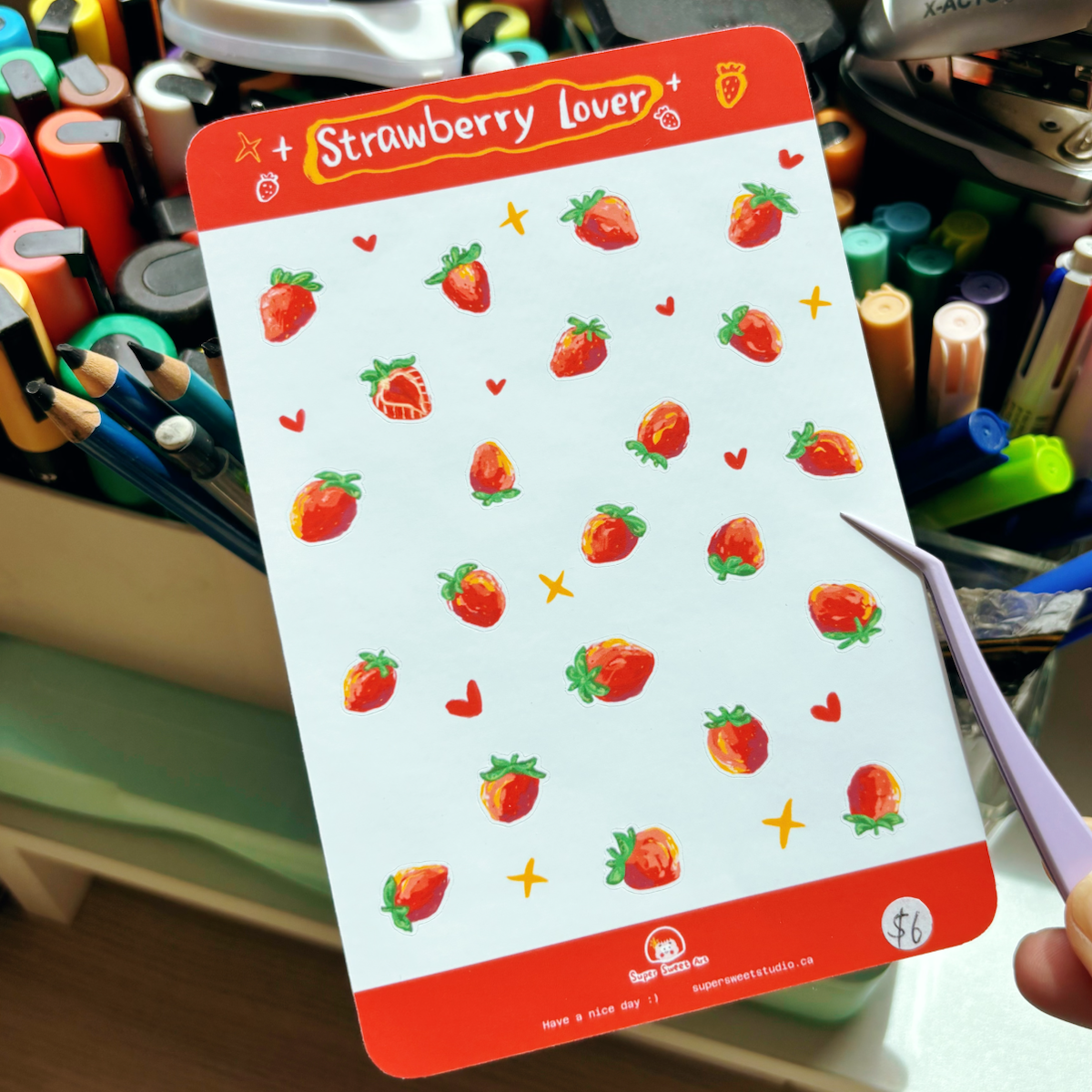 Strawberry Lover Sticker Sheet