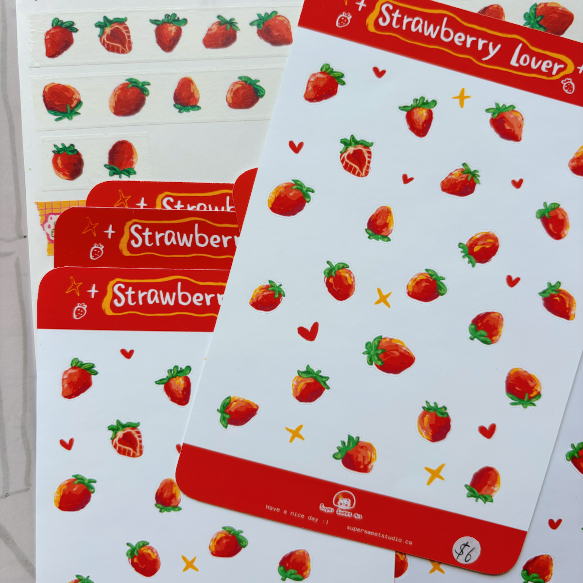 Strawberry Lover Sticker Sheet