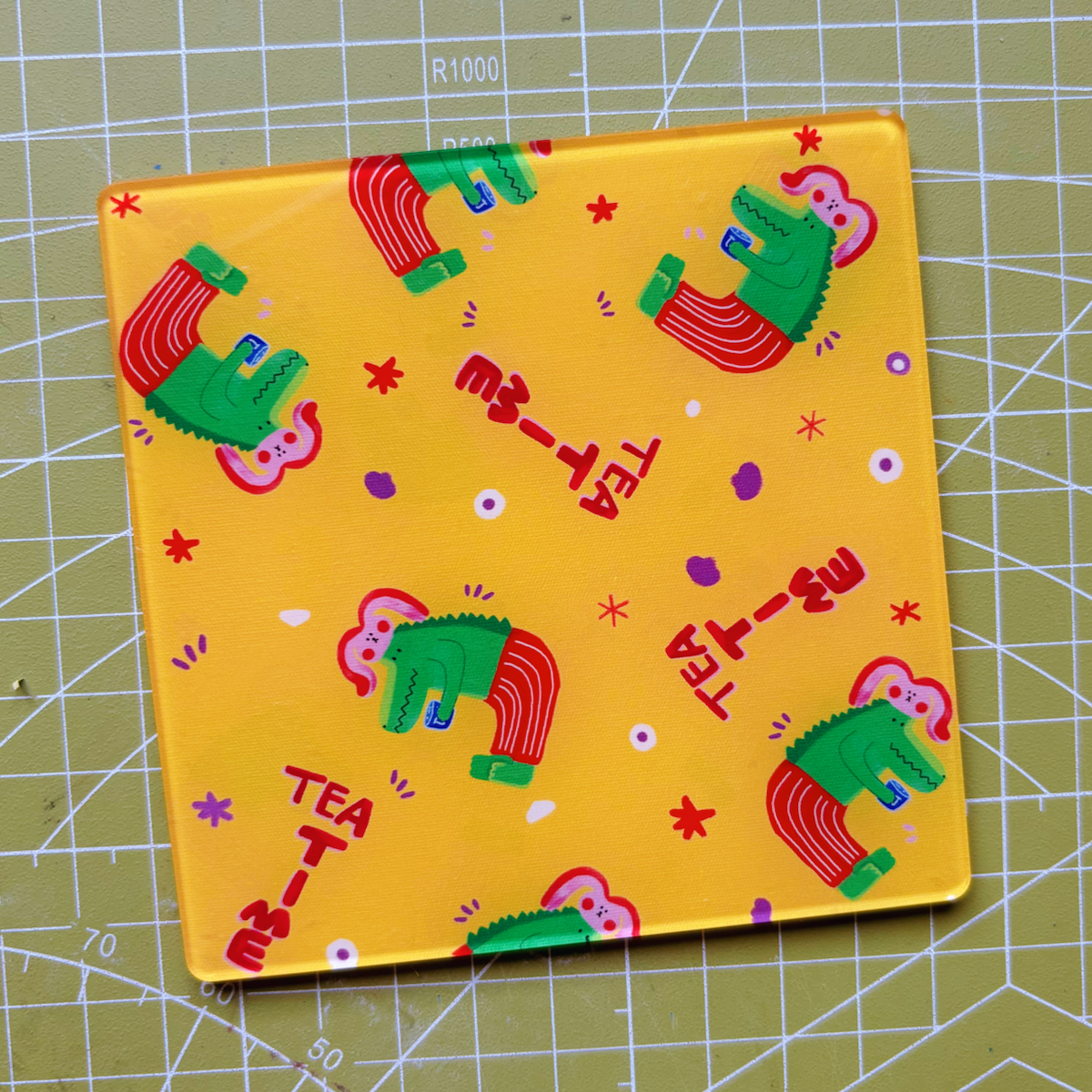 Tea Time Acrylic Coaster