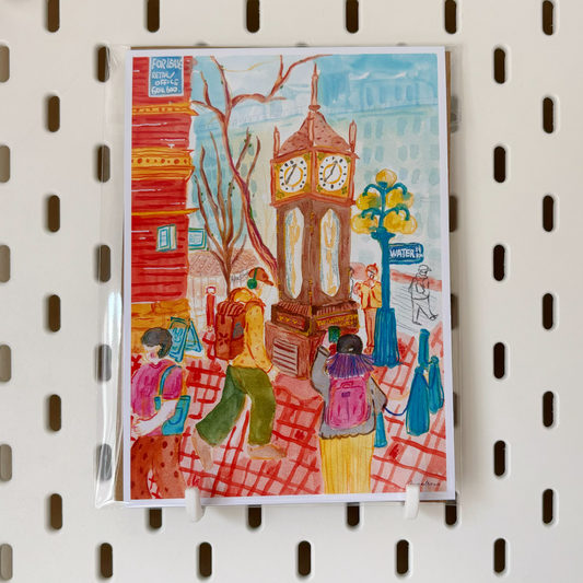 Vancouver Gastown Sketch 5x7 Print