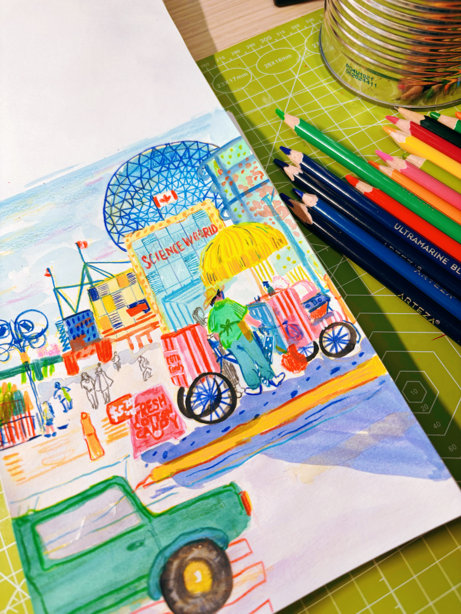Vancouver Science World Sketch 5x7 Print